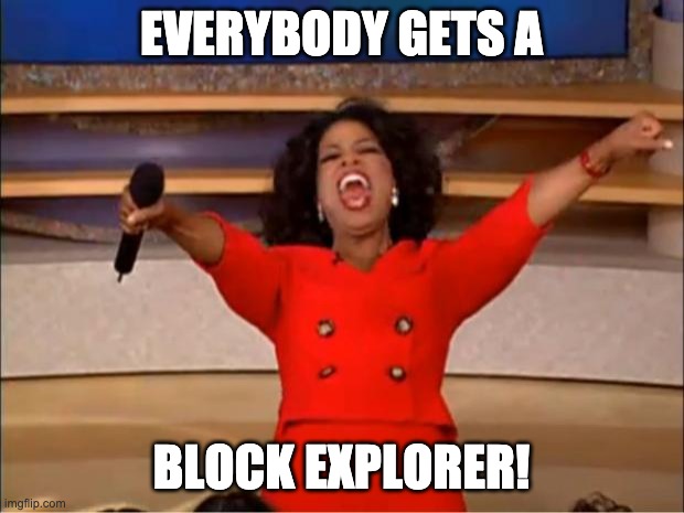 Everybody gets a block explorer