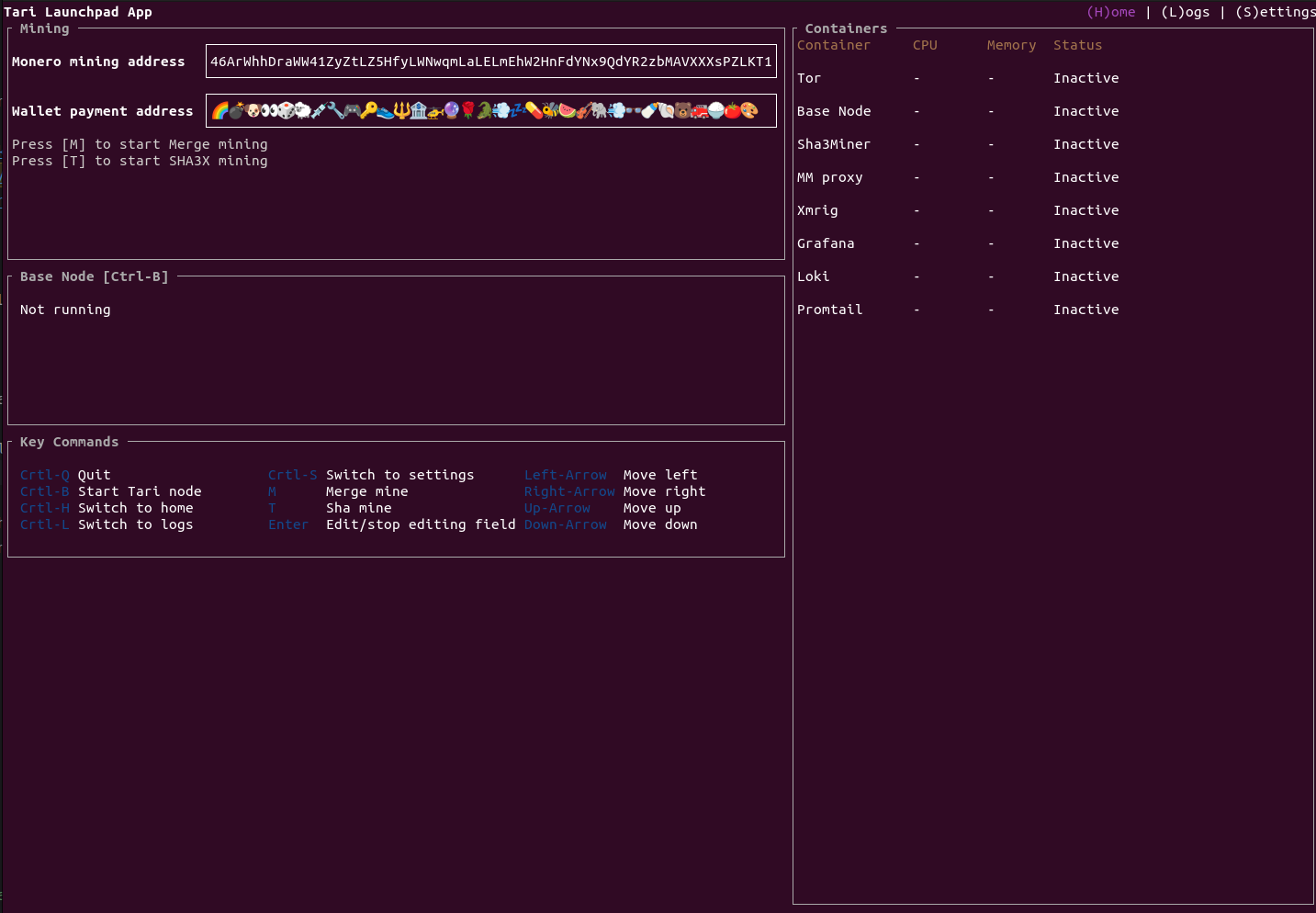 Tari Launchpad Dashboard